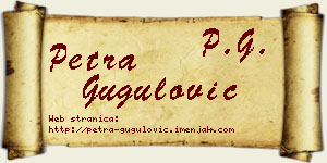 Petra Gugulović vizit kartica